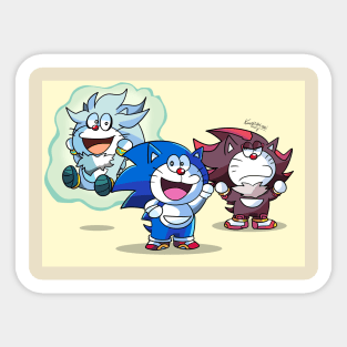 sonic version doraemon Sticker